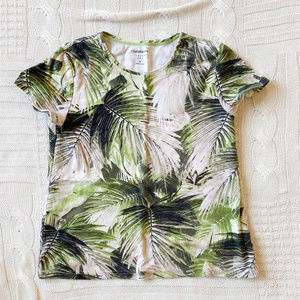 ☄️CROFT & BARROW Classic Tee Palm Branches